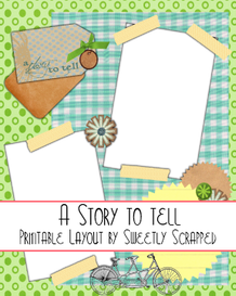 A story to tell scrapbook layout