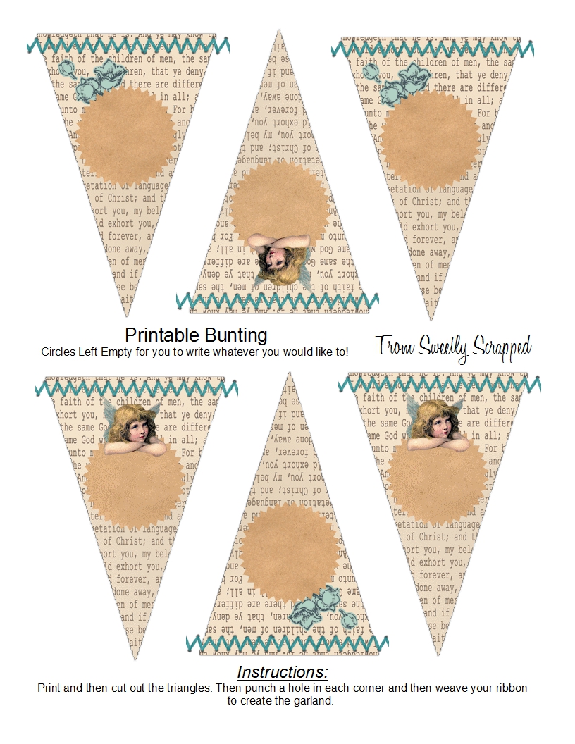 Free Printable Bunting Outline