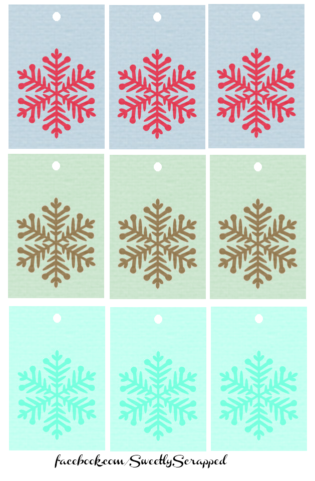Free printable winter themed tags Sweetly Scrapped 's Free Printables